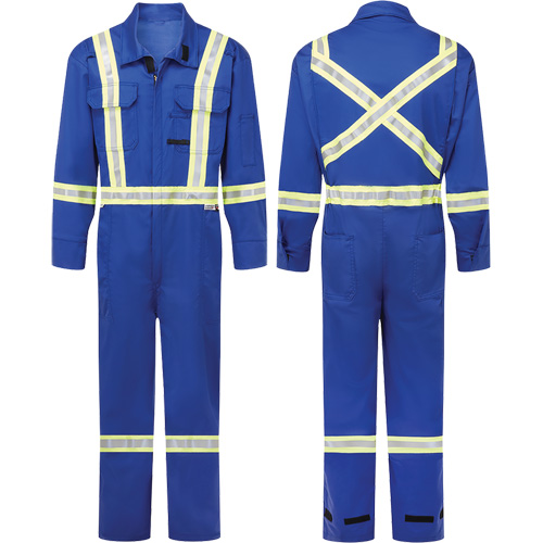 Avenger 7 oz. Flame Resistant Coveralls, Size 34, Royal Blue We Share Industrial Supply