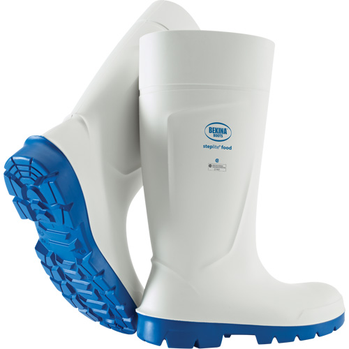 Bekina&reg; Steplite Food Safety Boots, Polyurethane, Steel Toe, Size 4 We Share Industrial Supply