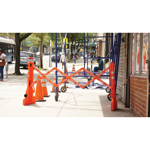 Barricade Multi-Gate, 43" h x 90" lo, Orange We Share Industrial Supply