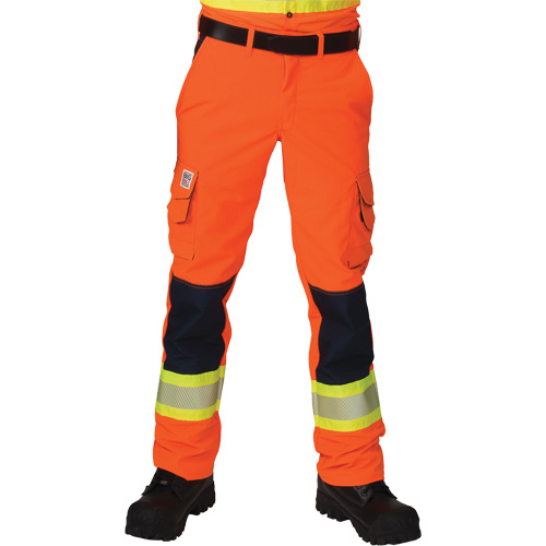 Ripstop High-Visibility Cargo Pants, Polyester, 28, High Visibility Orange We Share Industrial Supply
