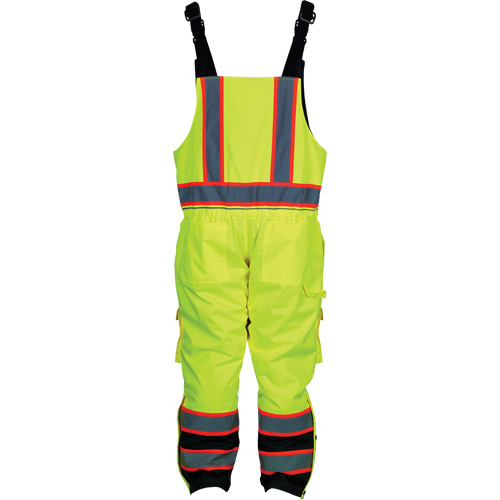 Insulated Overalls, Polyester/Polyurethane, Small, High Visibility Lime-Yellow We Share Industrial Supply