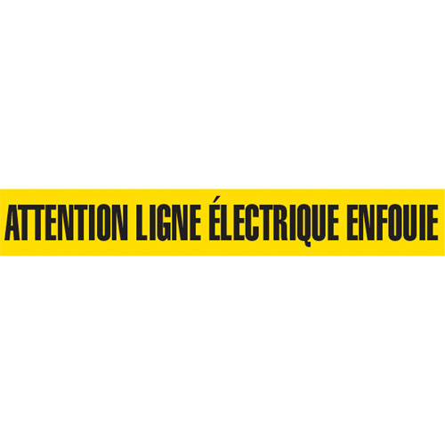 Ruban pour barricade, Français, 3" la x 1000' lo, 2 mils, Noir sur jaune We Share Industrial Supply
