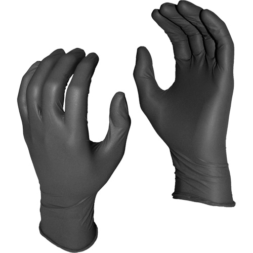 Grease Monkey&reg; Disposable Gloves, Small, Nitrile, 5-mil, Powder-Free, Black We Share Industrial Supply