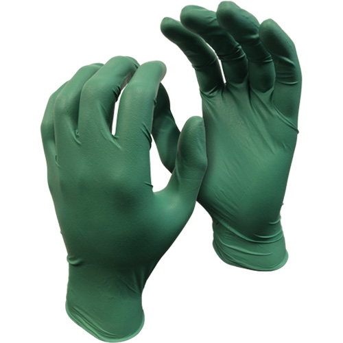 Gants 5559PF Green Monkey, Petit, Nitrile, 4 mils, Sans poudre, Vert We Share Industrial Supply