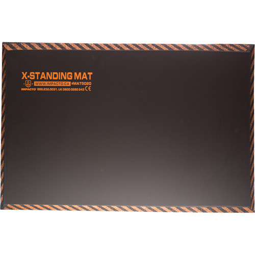 Tapis anti-fatigue pour travail debout, Lisse, 16" x 28" x 1", Noir, Caoutchouc We Share Industrial Supply
