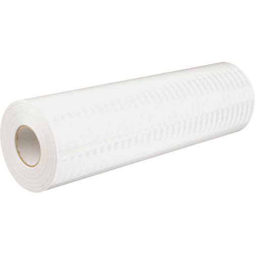 Feuille de rev&ecirc;tement de barricade prismatique de qualit&eacute; &agrave; haute intensit&eacute;, 2" la x 150' lo, 19 mils, Blanc We Share Industrial Supply