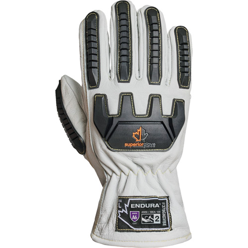 Gants r&eacute;sistant &agrave; la coupe et aux chocs Endura 378GKGVBE, 2T-Grand, Paume en Ch&egrave;vre, Poignet Conducteur We Share Industrial Supply