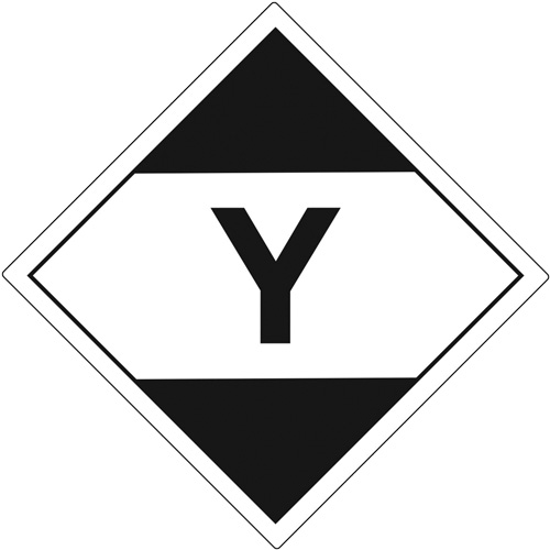 "Y" Limited Quantity Air Shipping Labels, 4" L x 4" W, Black on White We Share Industrial Supply