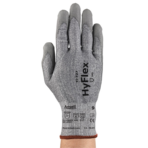 Gants r&eacute;sistant aux coupures HyFlex s&eacute;rie 11-727, Taille 7, Calibre 15, Rev&ecirc;tement Polyur&eacute;thane, Enveloppe en Intercept, ASTM ANSI niveau A2/EN 388 niveau B We Share Industrial Supply