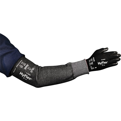 Manchon large r&eacute;sistant aux coupures HyFlex s&eacute;rie 11-280, Intercept, 12", ASTM ANSI niveau A4, Gris We Share Industrial Supply