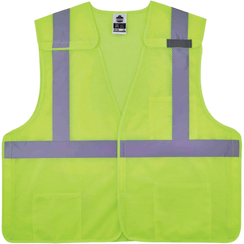 GloWear 8217BA Breakaway Mesh Safety Vest, High Visibility Lime-Yellow, Medium/Small, Polyester We Share Industrial Supply