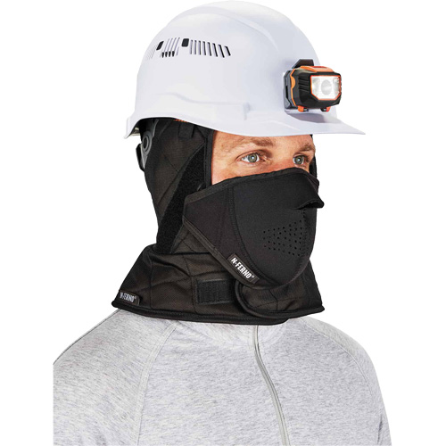 N-Ferno&reg; 3-Layer Winter Hard Hat Liner with Mouthpiece, Fleece Lining, One Size, Black We Share Industrial Supply
