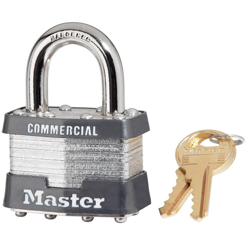 Cadenas lamin&eacute;, Argent, Cl&eacute;s identiques, Acier lamin&eacute;, Largeur de 1-3/4" We Share Industrial Supply