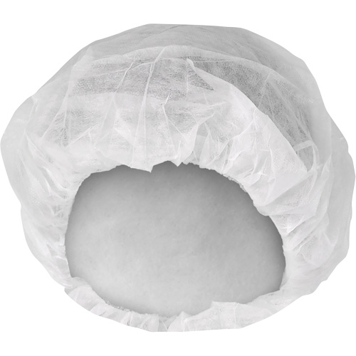 KleenGuard A10 Light-Duty Bouffant Caps, SMMMS, 21", White We Share Industrial Supply