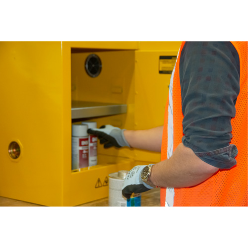 Armoire pour produits inflammables, 4 gal., 1 Porte(s), 17" La x 22" h x 18" p We Share Industrial Supply