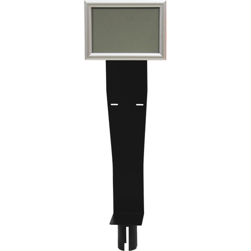 Sign & Dispenser Holder for Crowd Control Post, Black We Share Industrial Supply