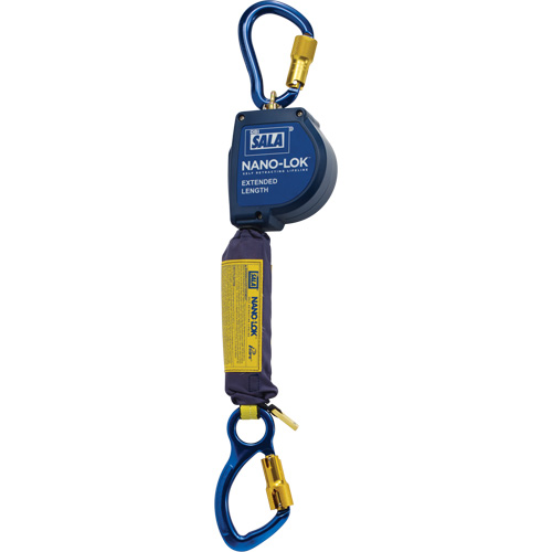 Cordage de s&eacute;curit&eacute; autor&eacute;tractable allong&eacute; Nano-Lok, 10', Dyneema, Pivotant We Share Industrial Supply