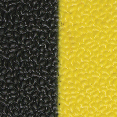 Tapis antifatigue Airsoft, Rugueux, 3' x 5' x 3/8", Noir/Jaune, &eacute;ponge en PVC We Share Industrial Supply