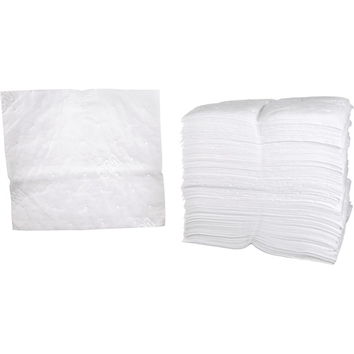 Petroleum Sorbent Pads, Oil Only, 19" x 17", 38.7 gal. Absorbancy We Share Industrial Supply