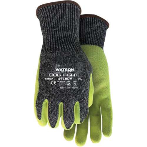 Gants r&eacute;sistant &agrave; la coupe Stealth Dog Fight, Taille Moyen, Rev&ecirc;tement Nitrile, Enveloppe en Fibre de verre/PEHP/Nylon/Acier inoxydable, ASTM ANSI niveau A5 We Share Industrial Supply