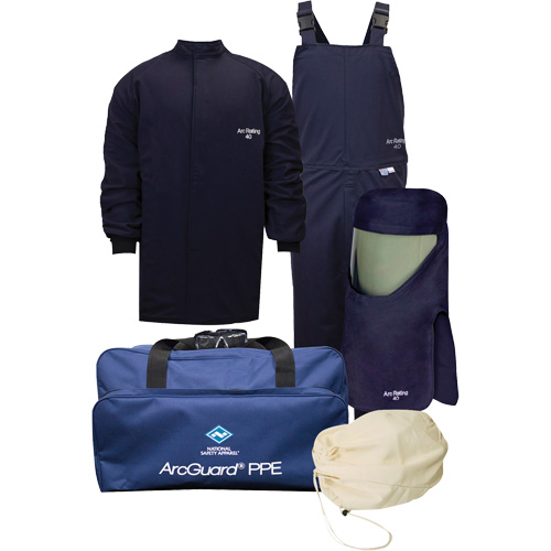 Ensemble de v&ecirc;tements grand contre l'arc &eacute;lectrique avec capuchon &agrave; lev&eacute;e avant Arcguard Revolite, 40 cal/cm² We Share Industrial Supply