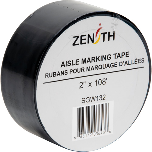 Ruban pour marquage d'all&eacute;es, 2" x 108', PVC, Noir We Share Industrial Supply