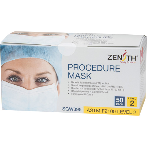 Disposable Procedure Face Masks, ASTM F2100 Level 2, Class 1 We Share Industrial Supply