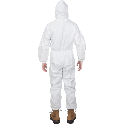 Premium Hooded Coveralls, 3X-Large, White, Microporous We Share Industrial Supply