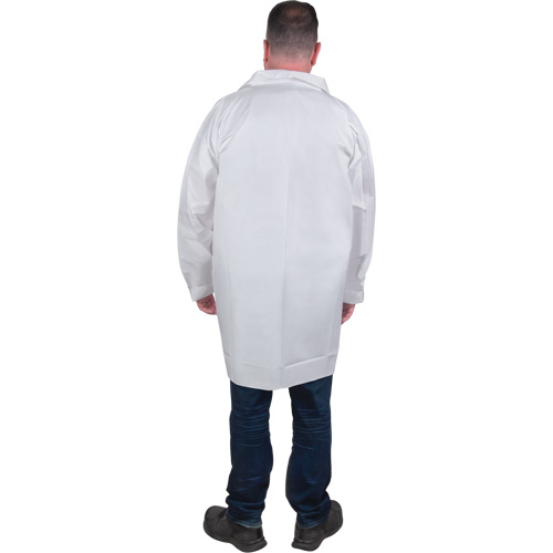Protective Lab Coat, Microporous, White, 2X-Large We Share Industrial Supply