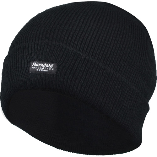 Lined Cuff Tuque, Thinsulate Lining, One Size, Black We Share Industrial Supply