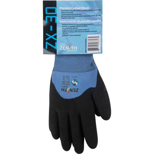 ZX-30° Premium Coated Gloves, X-Large, Foam PVC Coating, 15 Gauge, Nylon Shell We Share Industrial Supply