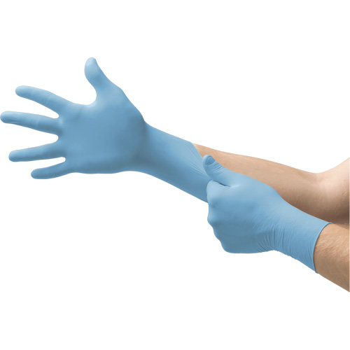 Gants jetables N20, Petit, Nitrile, 4,7 mils, Sans poudre, Bleu We Share Industrial Supply