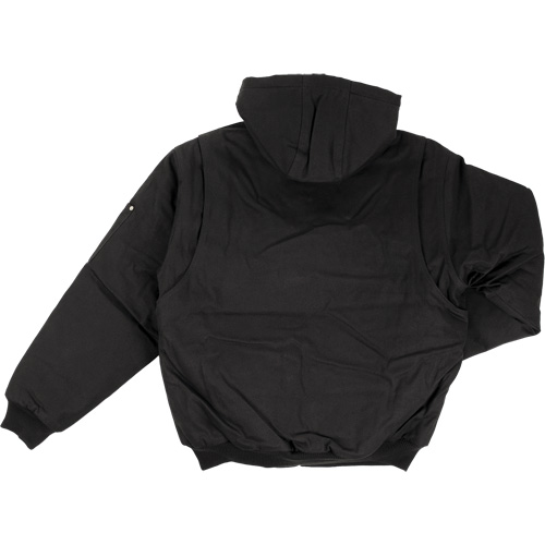 Hooded Duck Bomber Jacket, Men's, Small, Black We Share Industrial Supply