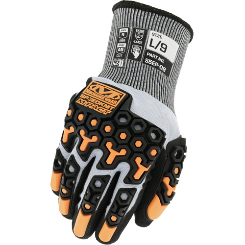 SpeedKnit M-Pact&reg; Cut-Resistant Impact Gloves, Size 7/Small, 18 Gauge, Nitrile Coated, HPPE/Tungsten Shell, ASTM ANSI Level A5/EN 388 Level E We Share Industrial Supply