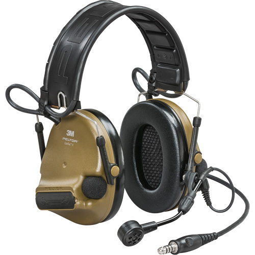 Casque VI NIB avec fils de sortie unique et rail arc Peltor ComTac, Style Bandeau, 23 dB We Share Industrial Supply