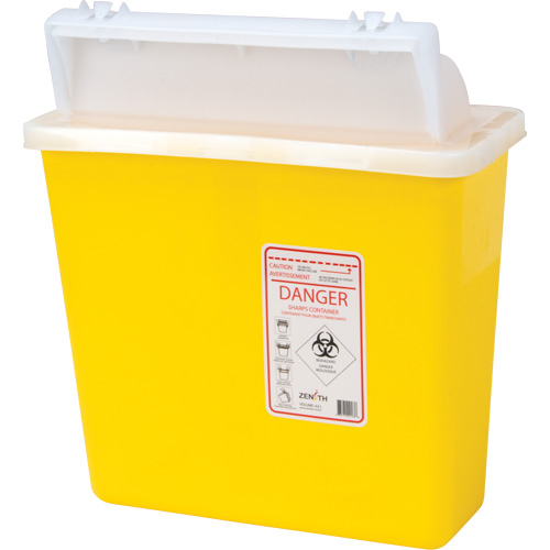 Contenant pour objets pointus et tranchants, Capacit&eacute; de 4,6 L We Share Industrial Supply
