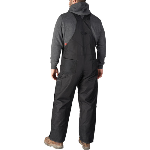 GridIron Short Length Zip-To-Thigh Bib Overall, Men's, 2X-Large, Black We Share Industrial Supply