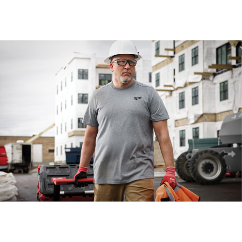 T-shirt de travail hybride, Hommes, Petit, Gris We Share Industrial Supply