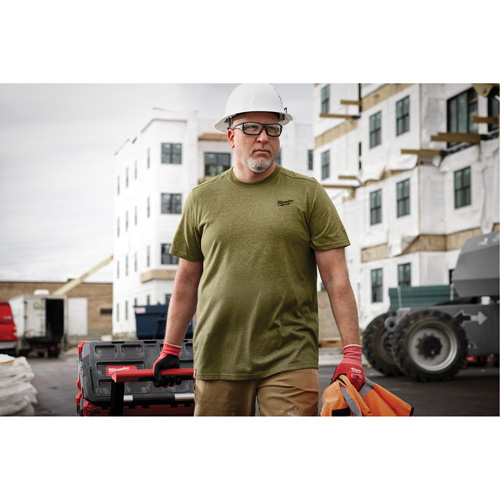 Hybrid Work Tee Shirt, Men's, Small, Green We Share Industrial Supply