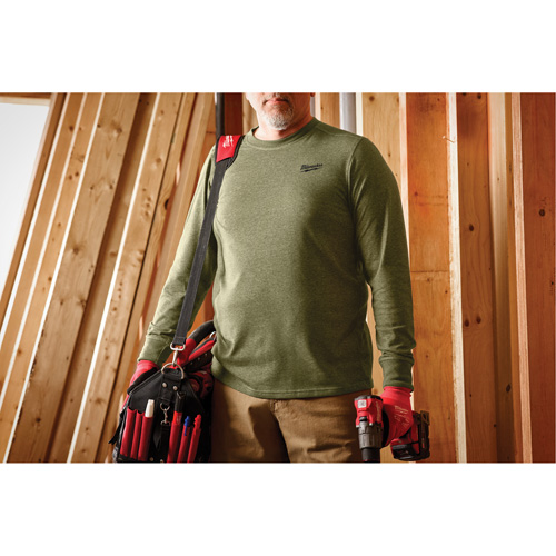 Hybrid Work Tee Shirt, Men's, Small, Green We Share Industrial Supply