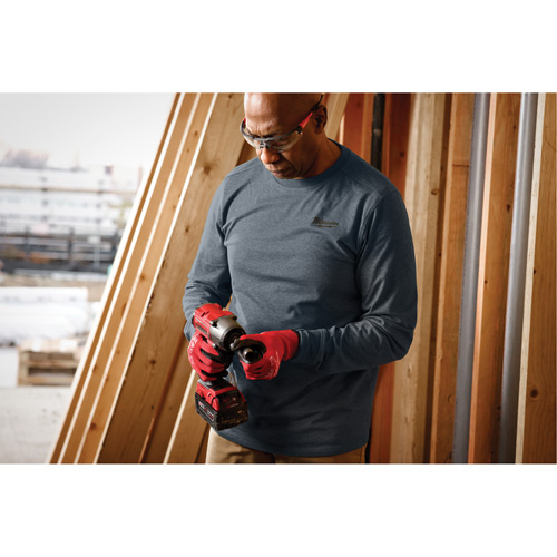 Hybrid Work Tee Shirt, Men's, Small, Blue We Share Industrial Supply
