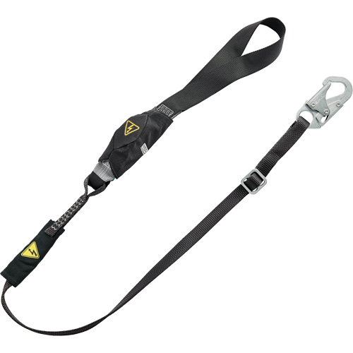 V-Series Utility Energy Absorbing Lanyard, 6', Snap Hook Center, Snap Hook Leg Ends, Nylon We Share Industrial Supply