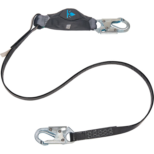 Anti-Corrosion Energy Absorbing Lanyard, 6', Snap Hook Center, Snap Hook Leg Ends, Polyester We Share Industrial Supply