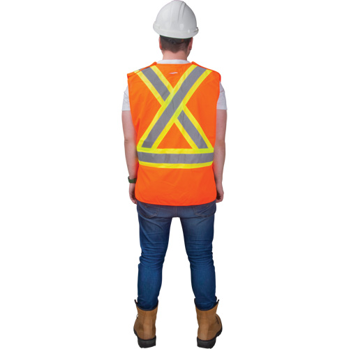 Veste d'arpenteur haute visibilit&eacute; conforme &agrave; la CSA, Orange haute visibilit&eacute;, 2T-Grand, Polyester We Share Industrial Supply