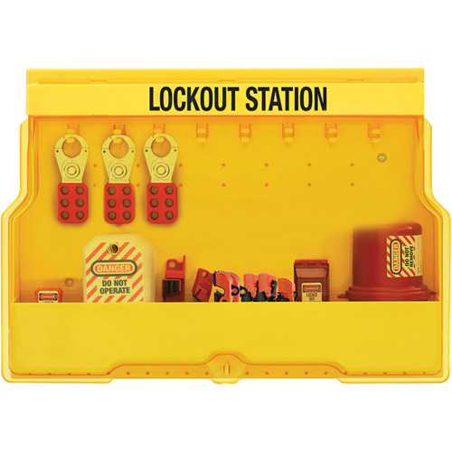 Premier Electrical Lockout Station, None Padlocks, 16 Padlock Capacity, Padlocks Not Included We Share Industrial Supply
