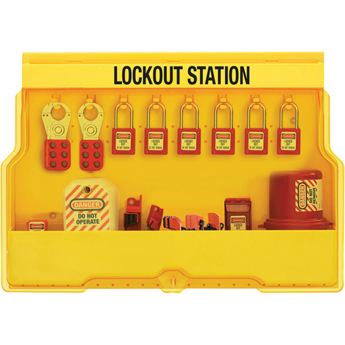 Premier Electrical Lockout Station, Thermoplastic Padlocks, 16 Padlock Capacity, Padlocks Included We Share Industrial Supply