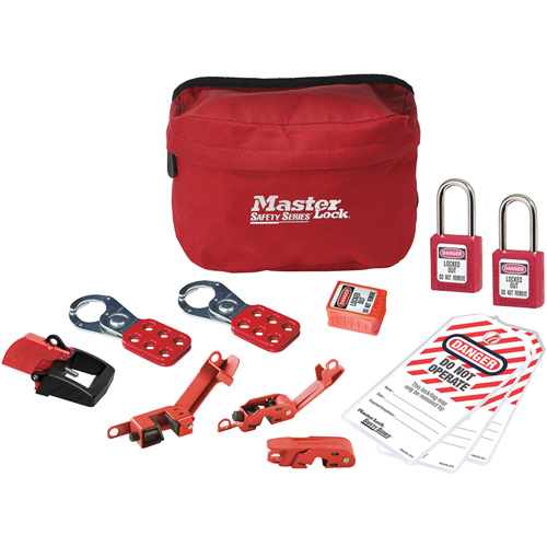 Trousse de cadenassage standard avec cadenas en thermoplastique Zenex, Ensemble &eacute;lectrique, 13 composants compris We Share Industrial Supply