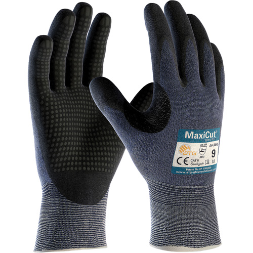 Gants ATG MaxiCut Ultra DT, Taille Grand, Calibre 15, Rev&ecirc;tement Nitrile, Enveloppe en Fil technique, ASTM ANSI niveau A3/EN 388 niveau 5/EN 388 niveau C We Share Industrial Supply