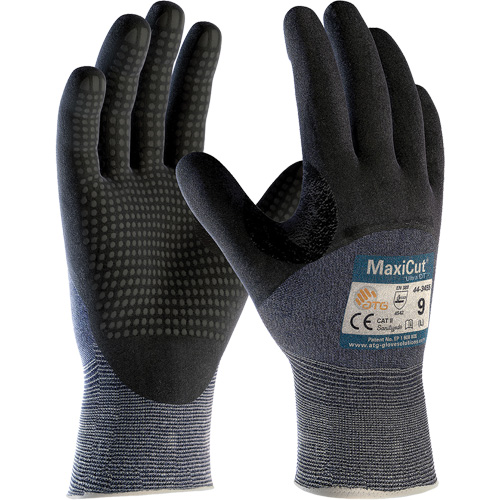 Gants ATG MaxiCut Ultra DT, Taille Grand, Calibre 15, Rev&ecirc;tement Nitrile, Enveloppe en Fil technique, ASTM ANSI niveau A3/EN 388 niveau 5/EN 388 niveau C We Share Industrial Supply