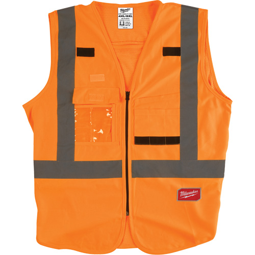 Veste de s&eacute;curit&eacute;, Orange haute visibilit&eacute;, 4T-Grand/5T-Grand We Share Industrial Supply